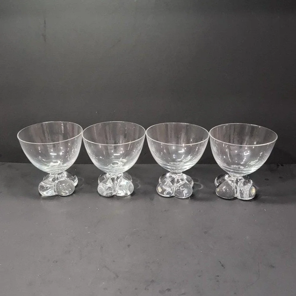 Tiffin Franciscan Du Jour‎ Champagne Coupes, Set of 4, Vintage Sherbet Glasses